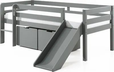 Produktbild von Spielbett >PINO< in Grau - 207,6x83x175 (BxHxT)