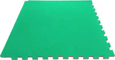 Produktbild von Tunturi Karatematte – Puzzlematte – Karatematte – Sportmatte – Sportboden – Rot/Grün