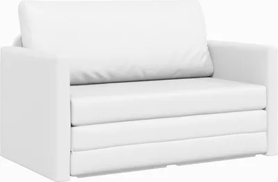Produktbild von Boden-Sofa-Bett 2-in-1 Weiß 124x71x78 cm Kunstleder, Schlafsofas DesignMöbel Neu