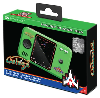 Produktbild von My Arcade GALAGA Pocket Player Pro, Mehrfarbig, D-Pad, 6,98 cm (2.75"), 3,5 mm, USB / Batterie, AA