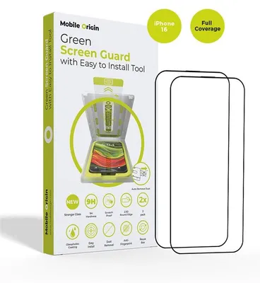 Obrázok produktu pre Mobile Origin SGA-F-I16-2PK, Apple, iPhone 16, Odolné voči nárazom, Odolné voči pádom, Odolné proti nárazu, Odolné proti oleju, Odolné..., Priehľadná, 2 kusov