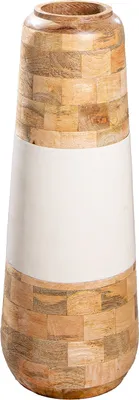 Produktbild von Gilde Vase, konisch, Naturelle , Mangoholz, weiß, naturfarben, VE 1, H. 59 cm, D. 22 cm Höhe: 59.00 cm Durchmesser: 22.00 cm 58489