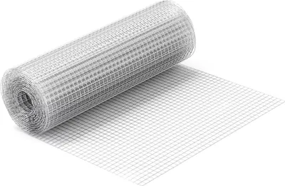 Produktbild von Wiltec Maschendrahtzaun 50 cm x 10 m, 0,7 mm Drahtstärke 12 x 12 mm Maschengröße, Volierendraht aus Stahl verzinkt, Drahtgitter, Vogeldraht