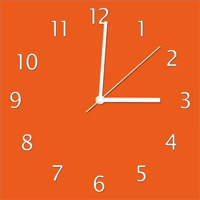 Produktbild von Wallario Design Wanduhr Orange aus Echtglas, Größe 30 x 30 cm