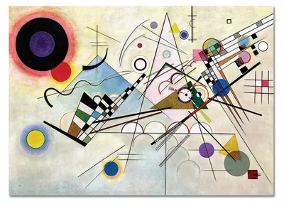 Immagine prodotto di Giallobus - Composizione n. 8 - Vassily Kandinsky - 140L x 100l cm - Quadro - Vetro acrilico