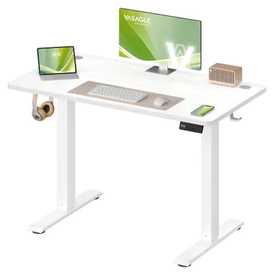 Produktbild von VASAGLE Elektrisch verstellbarer Stehtisch, Memory-Funktion mit 4 Höhen, Schreibtisch für Home Office, 100 x 60 cm, weiß