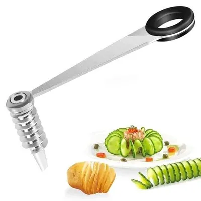 Zdjęcie produktu dla Spiralizator do warzyw ze stali nierdzewnej nóż spiralny ziemniaki
