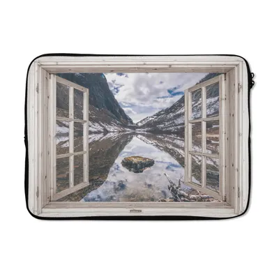 Produktbild von MuchoWow® Laptop Hülle 14 ZollDurchblick - Berge - Stein Laptoptasche - Laptoptasche - Stoßsicher - Schutzhaube