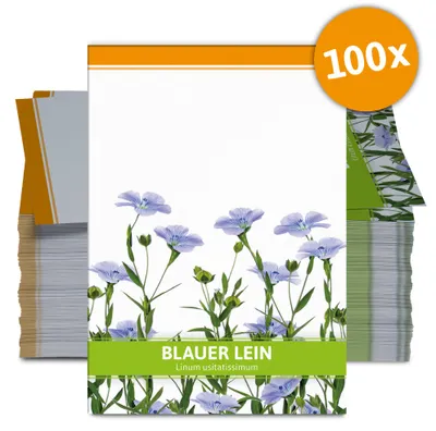Artikelbild 2 von 'Blauer Lein für Werbezwecke (100 Tütchen)' aus der Kategorie Vorteilspackungen