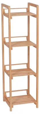 Zdjęcie produktu dla Regał łazienkowy 4-poziomowy Lambie nowoczesny bambusowy 104 cm