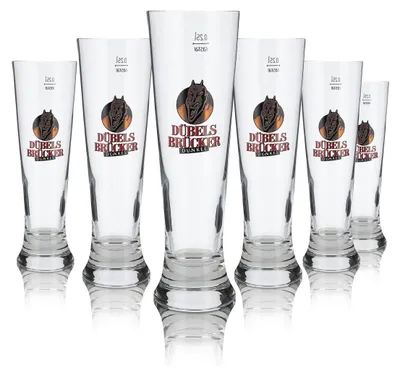 Produktbild von 6x Dübelsbrücker Glas 0,25l Pokalglas Tulpe Dunkel Bier Gläser Set Brauerei