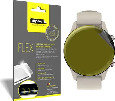Produktbild von 3x Schutzfolie für Xiaomi Mi Watch Folie, 100% Displayabdeckung, dipos Flex
