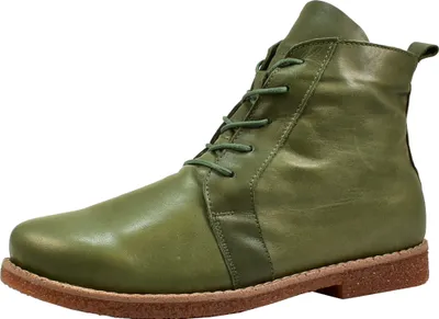 Produktbild von Andrea Conti Damen Stiefelette Leder Schnürboot Krepp Crepe Sohle 0344616, Größe:39 EU, Farbe:Grün