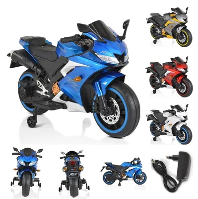 Obrázok produktu pre Moni detská elektrická motorka motokros MP3 funkcia Bluetooth tréningové kolesá svetlá modrá