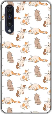 Produktbild von MuchoWow® Handyhülle Schutzhülle Hülle für Telefoonhoesje Samsung Galaxy A30s Muster - Katze - Kätzchen - Jungen - Mädchen - Kinder - Kinder Silikon Softcase Handy Hülle - Karteninhaber
