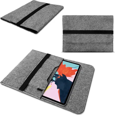 Produktbild von Tablet Hülle Apple iPad Pro 12.9" 2018 Schutz Tasche Filz Cover Schutzhülle CaseFarbe:Grau