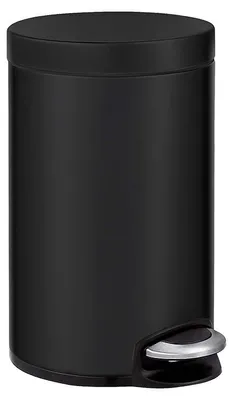 Image de EKO - Poubelle à pédale "Serene" - 20 litres - Acier inoxydable et plastique - Noir