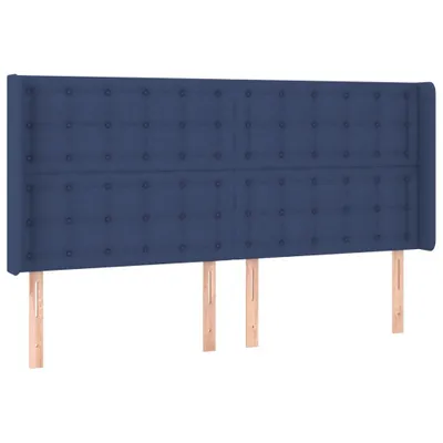 Produktbild von vidaXL Kopfteil mit Ohren Blau 183x16x118/128 cm Stoff