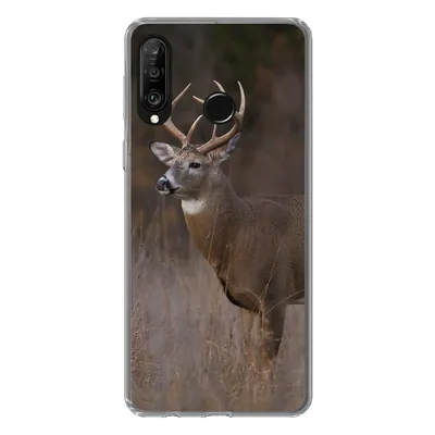 Produktbild von MuchoWow® Handyhülle Schutzhülle Hülle für Huawei P30 Lite Herbst - Hirsche - Gras - Natur - Tiere Silikon Softcase Handy Hülle - Handyhülle