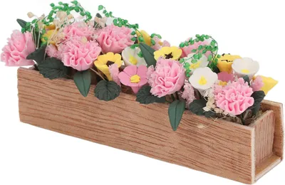 Immagine prodotto di Pianta in vaso per casa delle bambole 1:12, raffinata decorazione in miniatura per mobili con vaso da fiori