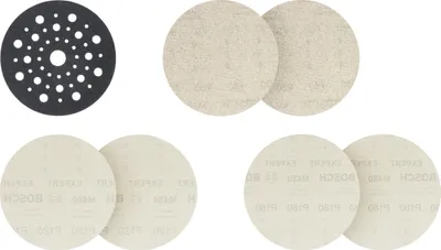 Produktbild von EXPERT M480 Schleifnetz-Set, 125mm, K80/120/180, 6+1 Set, Starter Pack