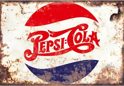 Metall-Wandschild Pepsi Retro 10x15–40x60 cm