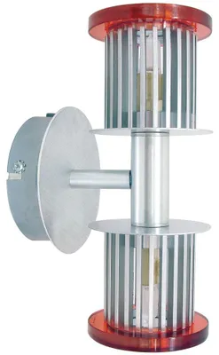 Produktbild von Wandleuchte, Up & Down, 2 Flammig, Glas silber, H 22cm