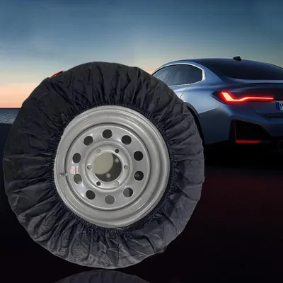 Productafbeelding van Bandenhoes – 600D+210D Oxford – 15–20 inch – Waterdicht – Stofdicht – Verstelbaar – Met handvat – Beschermhoes voor reservewiel – Geschikt voor auto/camper – Zwart