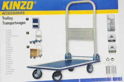 Produktbild von Kinzo Alu Plattformwagen Transportwagen Handwagen 150 kg