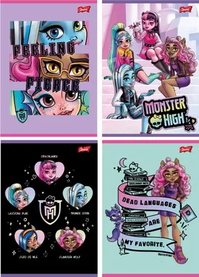 Image de Cahier Monster High pour filles A5 32k à carreaux Unipap