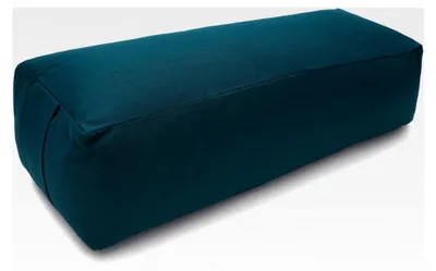 Produktbild von Rechteckiges Yoga-Bolster mit waschbarem Bezug aus 100% Baumwolle und Buchweizenschalenfüllung - großes Yogakissen für Restoratives Yoga, Maße: ca. 60 x 20 x 14 cm