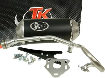 Zdjęcie produktu dla Tłumik końcowy TurboKit GMax, czarny, z certyfikatem ABE, kompatybilny z Hondą NPS 50