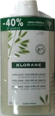 Produktbild von Klorane Champú Extra Suave Oat 2x400ml