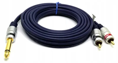 Obrázok produktu pre Vitalco MK80 Kábel 2x RCA na Jack 6,3 Mono 3m Pozlátený