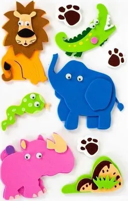 Image de Autocollants en mousse 3D 2-6 cm - Safari (9 pièces)