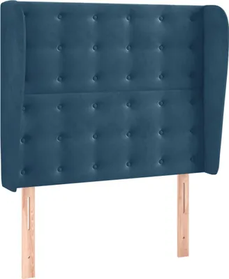 Obrázek produktu pro vidaXL Čelo postele s ušima tmavě modré 103x23x118/128 cm Velvet
