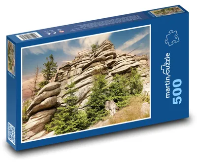 Obrázek produktu pro Puzzle 500 Skalní útes se stromy - martinpuzzle