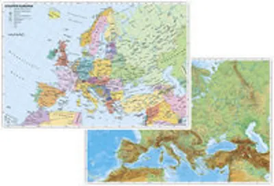 Produktbild von Stiefel Europa politisch. Stiefel Europa physisch, Duo-Schreibunterlage