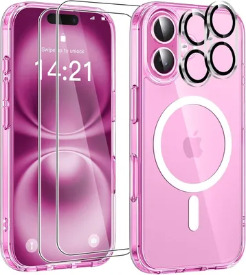 Produktbild von MagSafe Hülle für iPhone 16 Schutzglas Panzerfolie Kamera Display Case 5in1