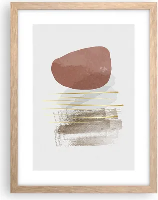 Produktbild von Gerahmtes Poster - Rahmen in heller Eiche - Abstraktion Boho Stück - 30x40 cm - Wand Bild - Wanddeko - Wandbilder - Kunstposter - Wandposter - Bilderrahmen - Bilder - Kunstdruck - P2NPA30x40-4811