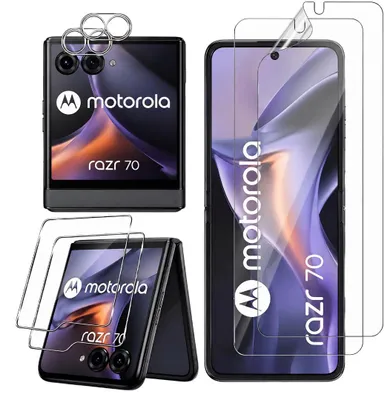 Produktbild von 6in1 Schutzfolien für Motorola Razr 70 Display Kamera Schutzglas Schutzfolie Full Screen 9H