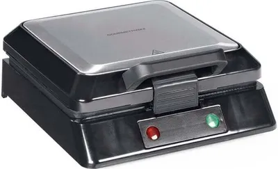 Produktbild von GOURMETmaxx Waffeleisen 2 Belgische Waffeln Waffelautomat Antihaftbeschichtung Cool-Touch Griff Kontrollleuchte belgische Waffeln einfach zubereitet