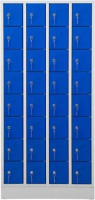 Produktbild von Schließfachschrank Seagull | 32 Fächer | HxBxT 168x80x15 cm | Grau-Blau