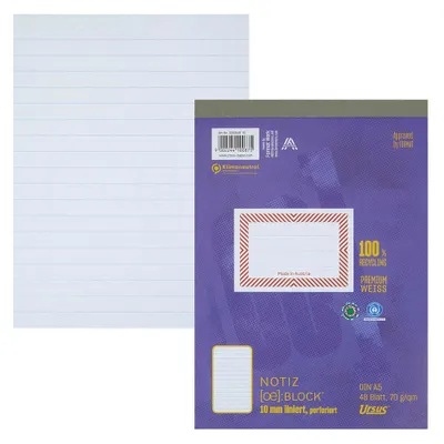 Obrázok produktu pre Ursus 03654810 Ursus Notizblock OE DIN A5 liniert