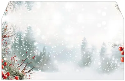 Image de SIGEL DU646 SIGEL Weihnachtsbriefumschläge Scandinavian Snow DIN lang ohne Fenster, 25 St.
