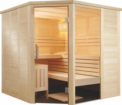Produktbild von Harvia Alaska Corner Massivsauna aus Fichte Saunakabine ca. 206x206x204 cm