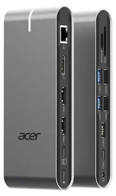 Produktbild von Acer HP.DSCAB.022 laptop-dockingstation & portreplikator Kabelgebunden USB 3.2 Gen 1 (3.1 Gen 1) Type-C Silber