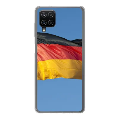 Produktbild von MuchoWow® Handyhülle Schutzhülle Hülle für Samsung Galaxy A12 Foto der deutschen Flagge Silikon Softcase Handy Hülle - Bild