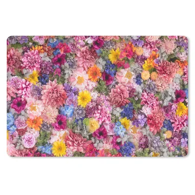 Produktbild von MuchoWow® Schreibtischunterlage Blumen - Farben - Collage 60x40 cm - XXL Mauspad - Großes Mauspad