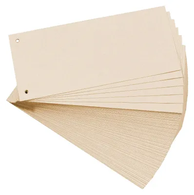 Produktbild von Exacompta 13475B 100er Pack Karton-Trennstreifen. 10,5 x 24 cm chamois. Für eine